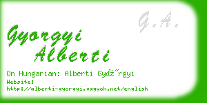 gyorgyi alberti business card